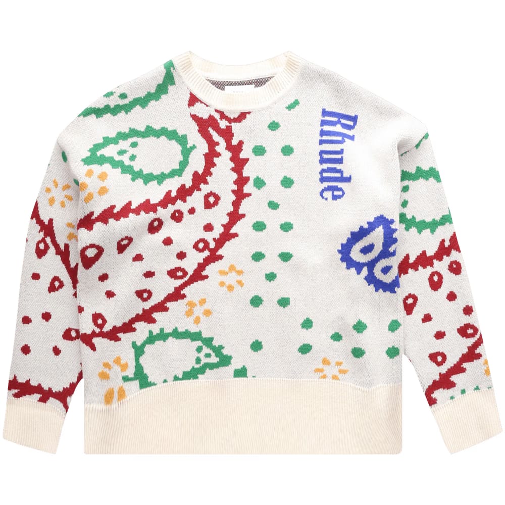 Rhude Bandana Knit Crème/Multicolor