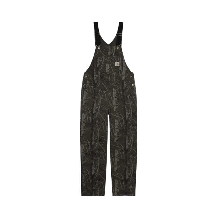 Carhartt WIP Bib Overall Rinsed Green Camo