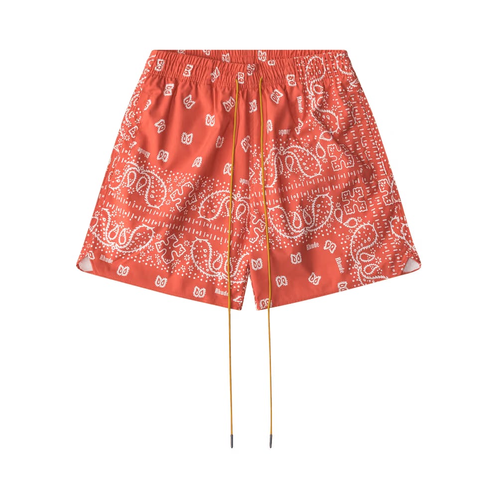 Rhude Bandana Shorts Orange