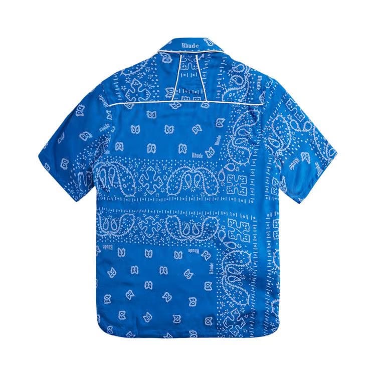 Rhude Bandana Track Shirt Blue