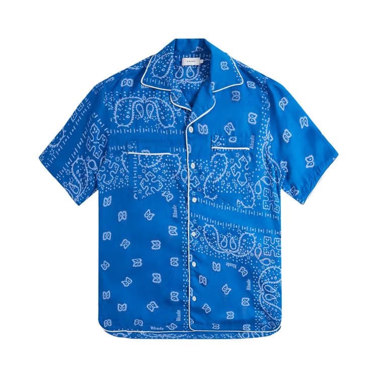 Rhude Bandana Track Shirt Blue