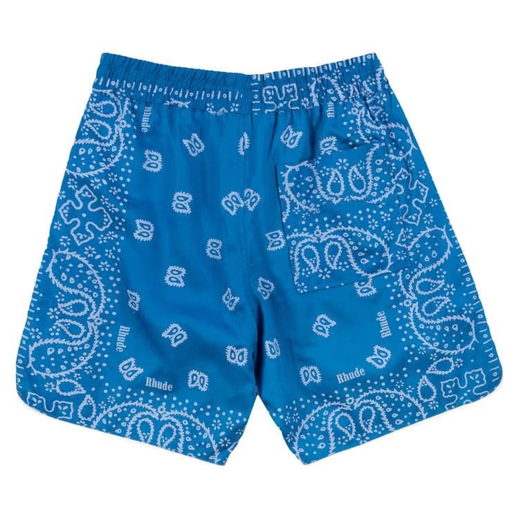 Rhude Bandana Track Shorts Blue/Creme
