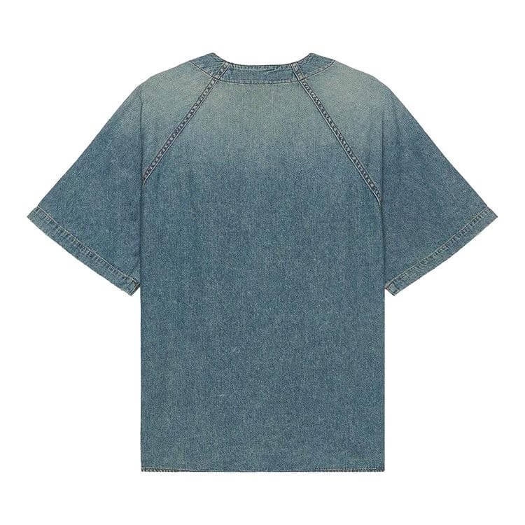 Rhude Baseball Denim Shirt Dark Indigo