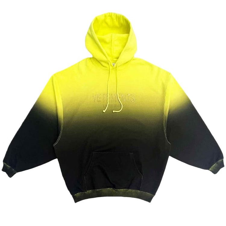 Vetements Gradient Logo Limited Edition Hoodie Yellow