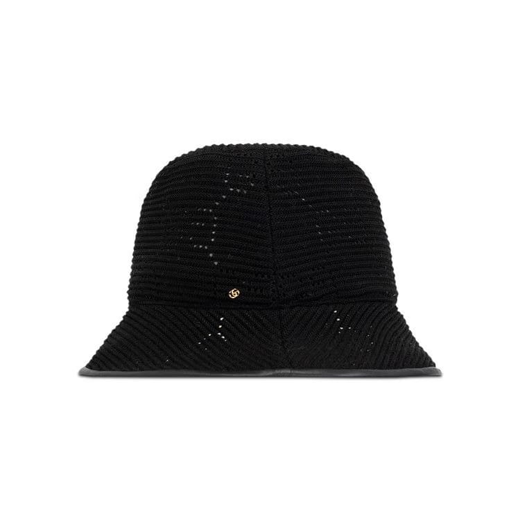 Gucci GG Cable Knit Fedora Black/Black