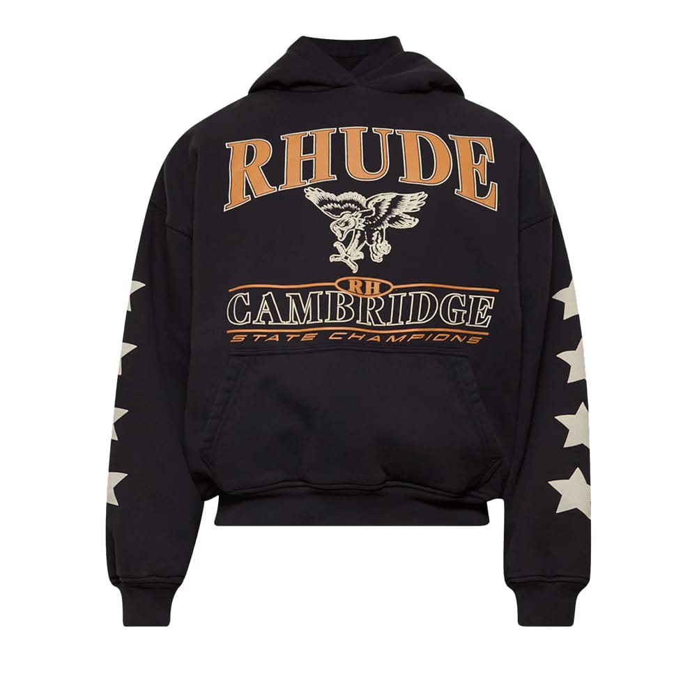 Rhude Cambridge State Champs Hoodie Vintage Black