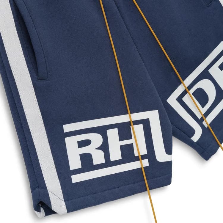 Rhude Campione Baggy Track Shorts Blue/White