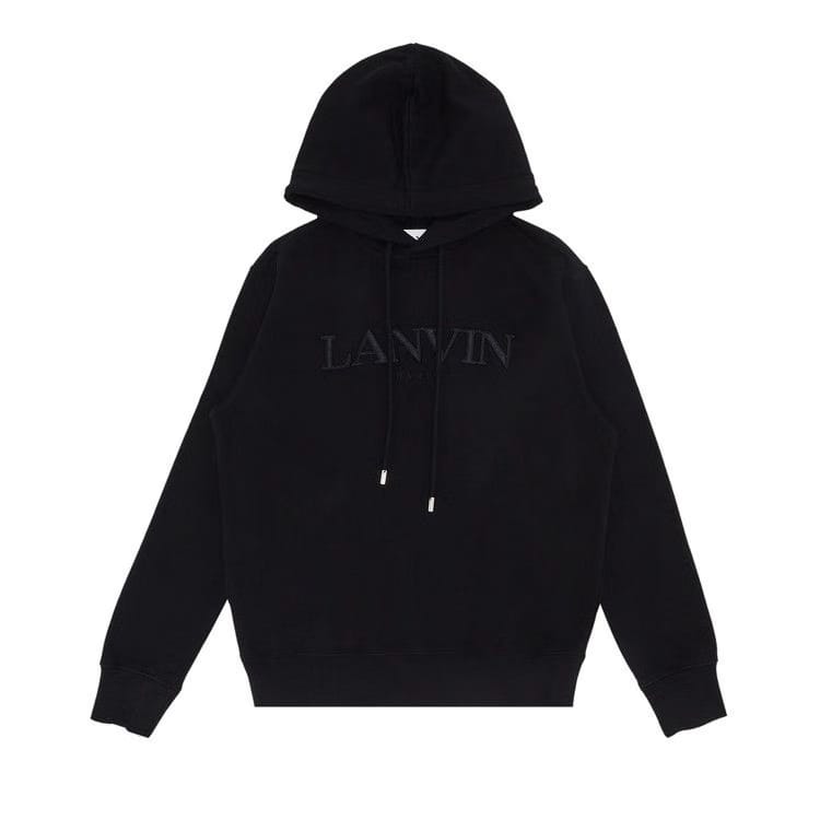 Lanvin Paris Embroidered Hoodie Black