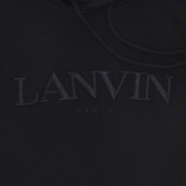 Lanvin Paris Embroidered Hoodie Black