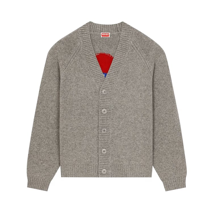 Kenzo Target Cardigan Pearl Grey
