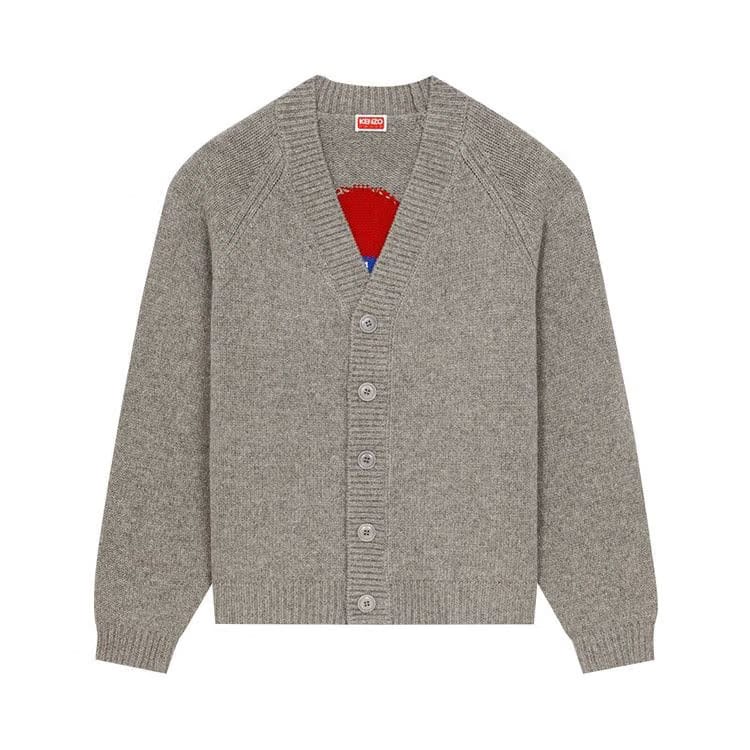 Kenzo Target Cardigan Pearl Grey