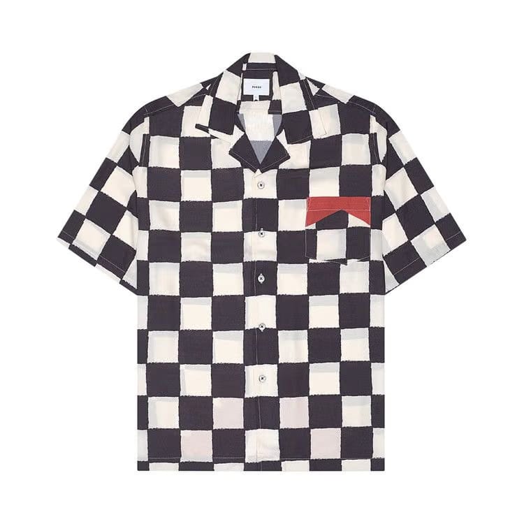 Rhude Checkered Shirt Ivory/Black/Red