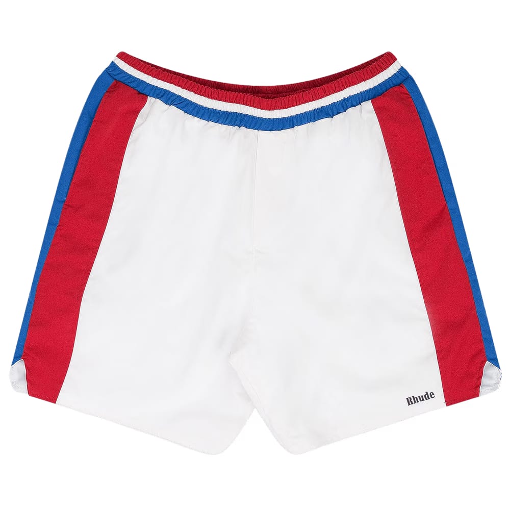 Rhude Chevron Track Shorts White