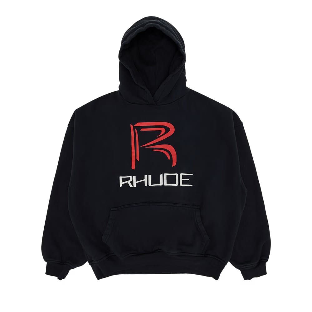 Rhude Circuit Logo Hoodie Vintage Black