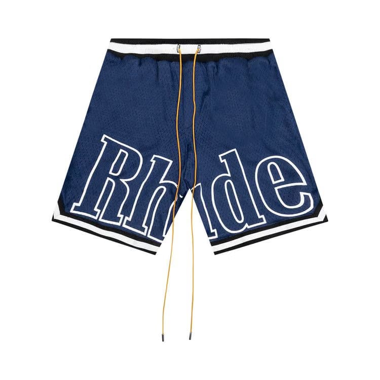 Rhude Court Logo Shorts Navy
