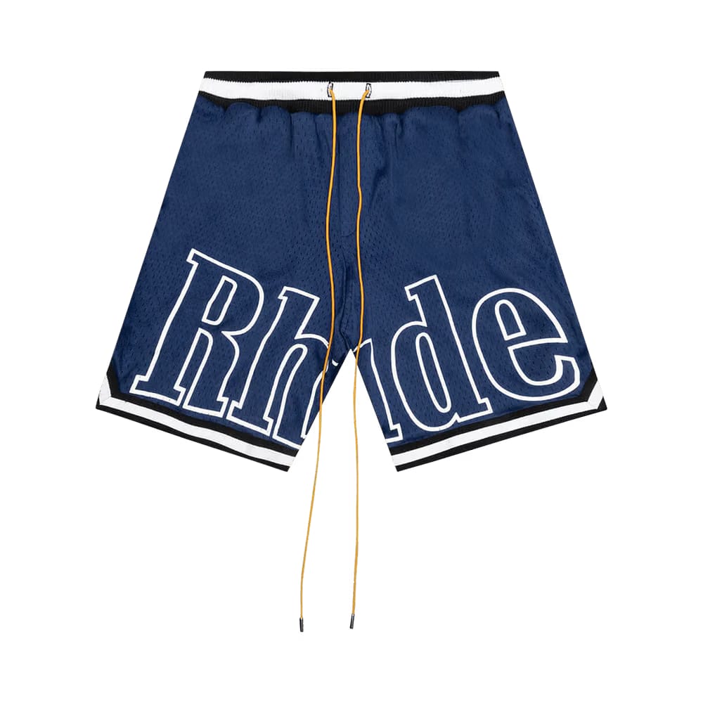 Rhude Court Logo Shorts Navy