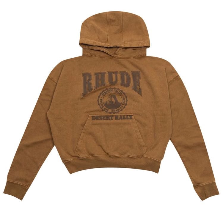 Rhude Cropped Desert Valley Hoodie Camel