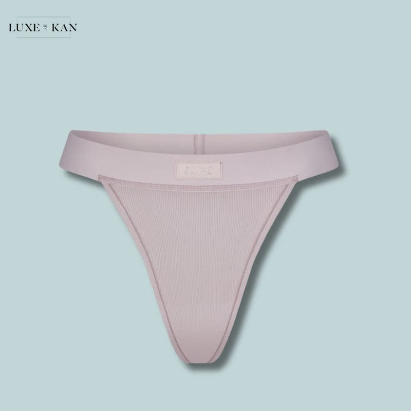 SKIMS Ribbed stretch-cotton thong