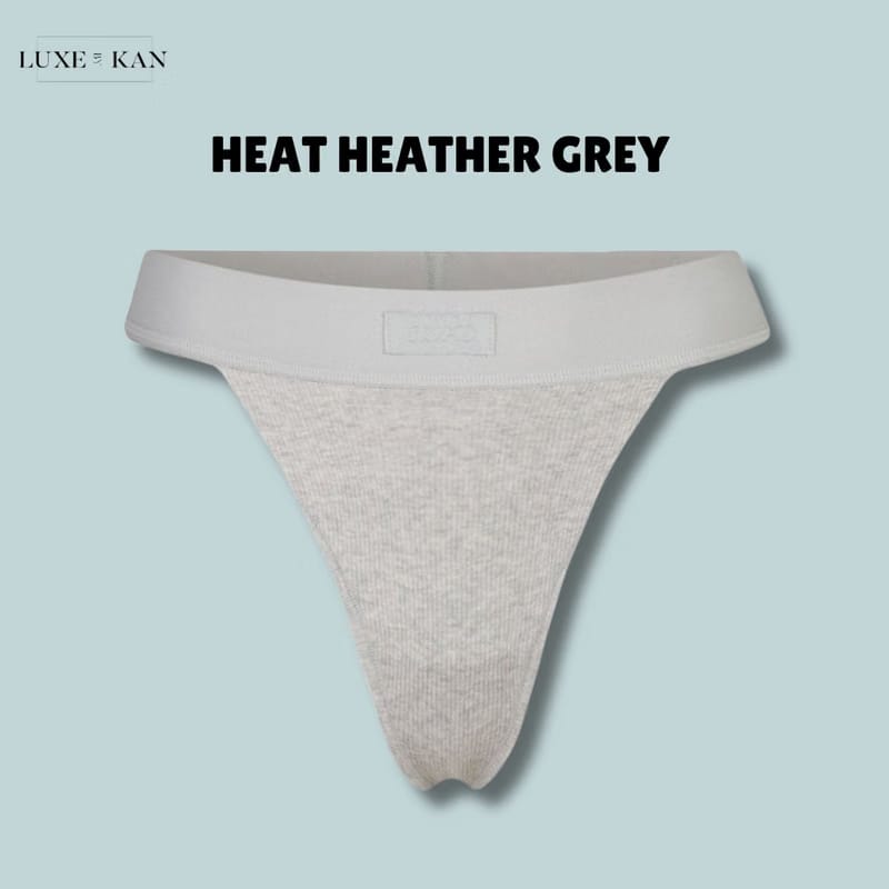 SKIMS Ribbed stretch-cotton thong