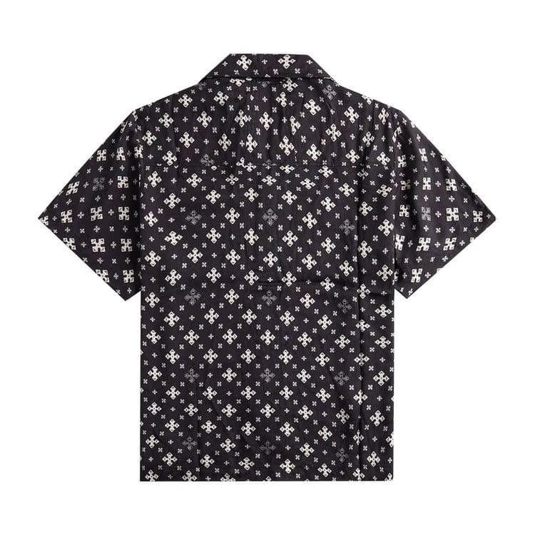 Rhude Cross Bandana Rayon Shirt Black/White