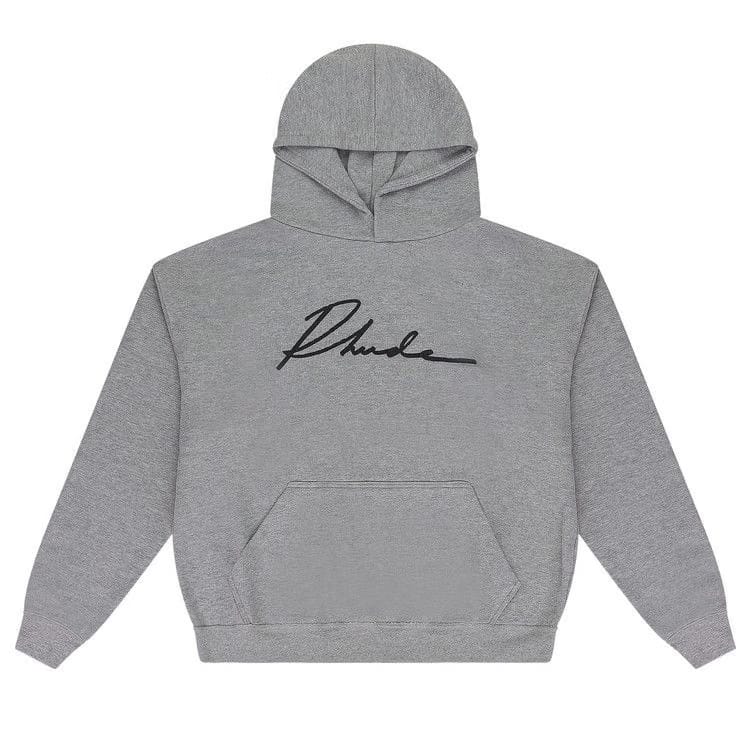 Rhude Cursive Hoodie Grey