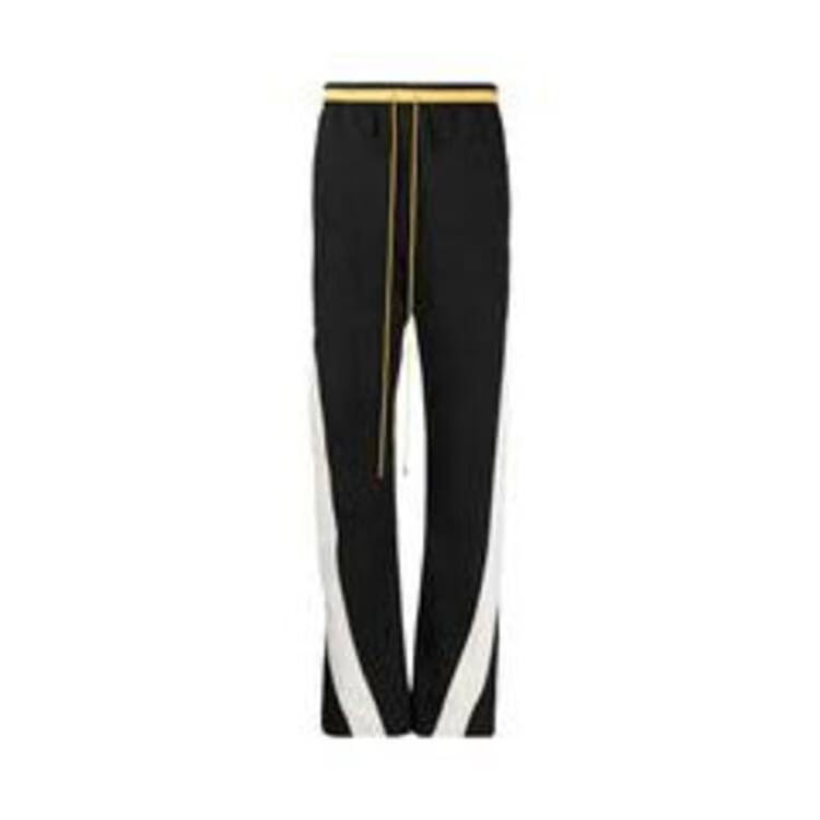Rhude Curve Panel Track Pant Black/Creme/Yellow