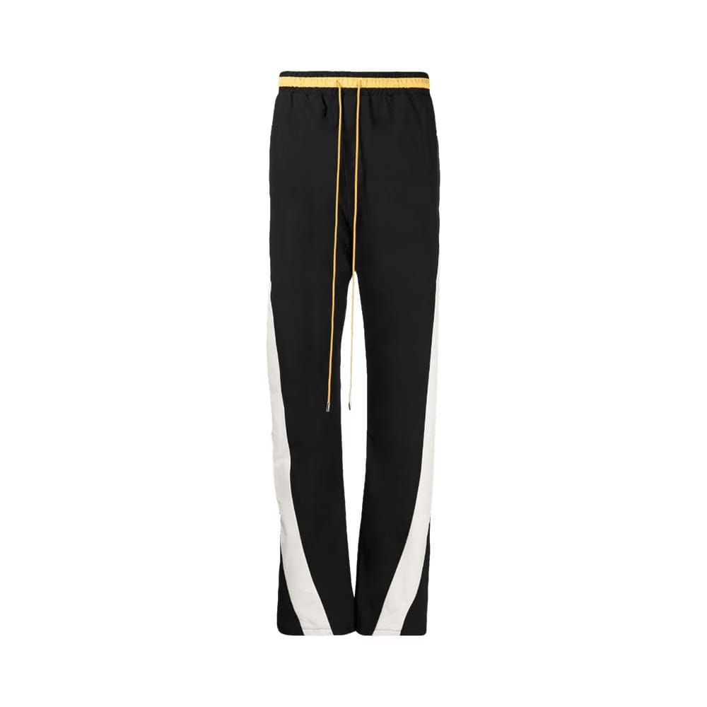 Rhude Curve Panel Track Pant Black/Creme/Yellow