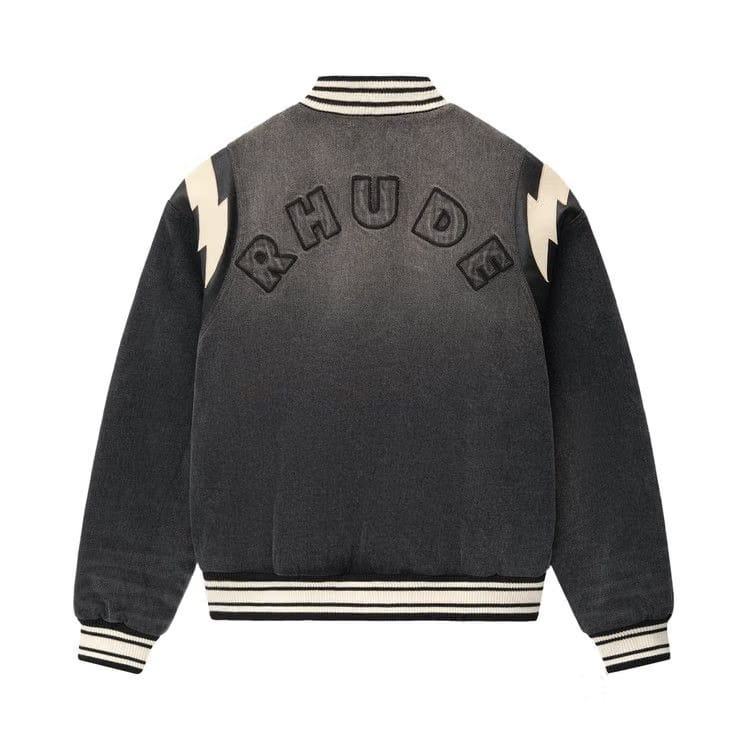 Rhude Denim Lightning Bomber Black