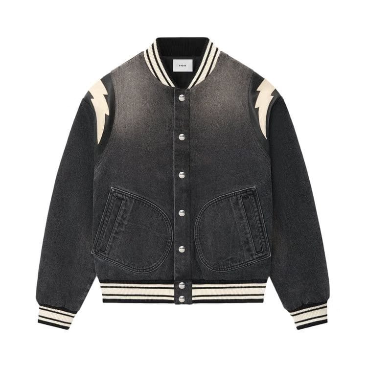 Rhude Denim Lightning Bomber Black