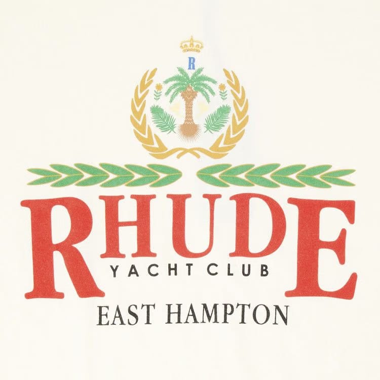 Rhude East Hampton Crest T-Shirt Vintage White
