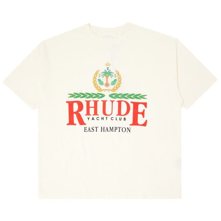 Rhude East Hampton Crest T-Shirt Vintage White