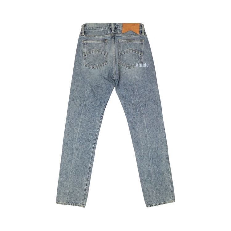 Rhude Embroidered Denim Jeans Indigo