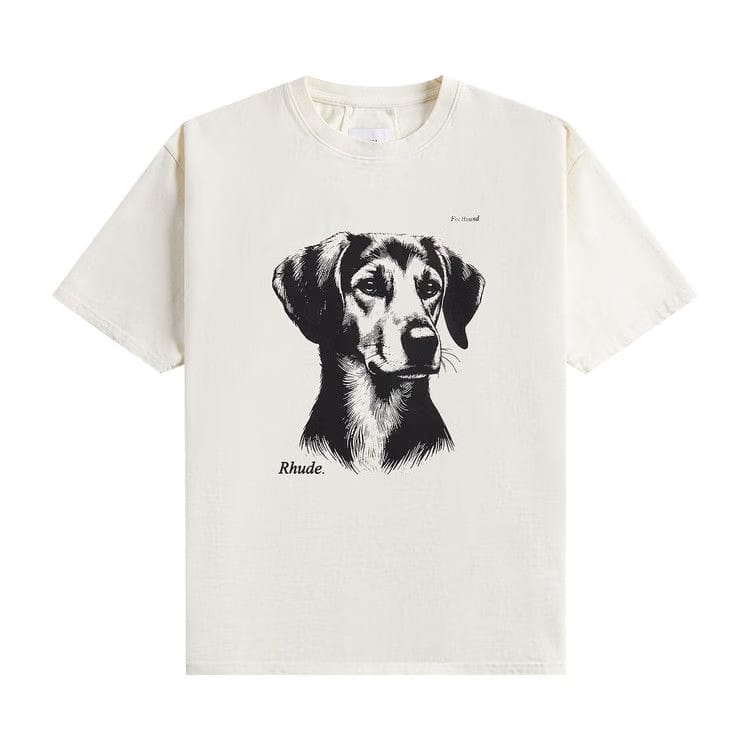 Rhude Fox Hound T-Shirt Vintage White