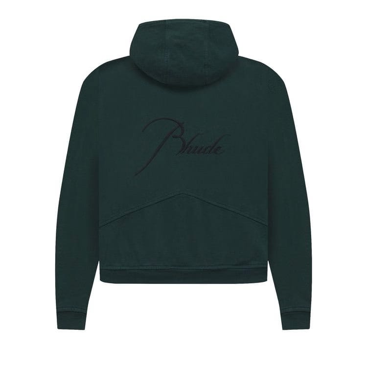 Rhude Full Zip Hoodie Emerald Green