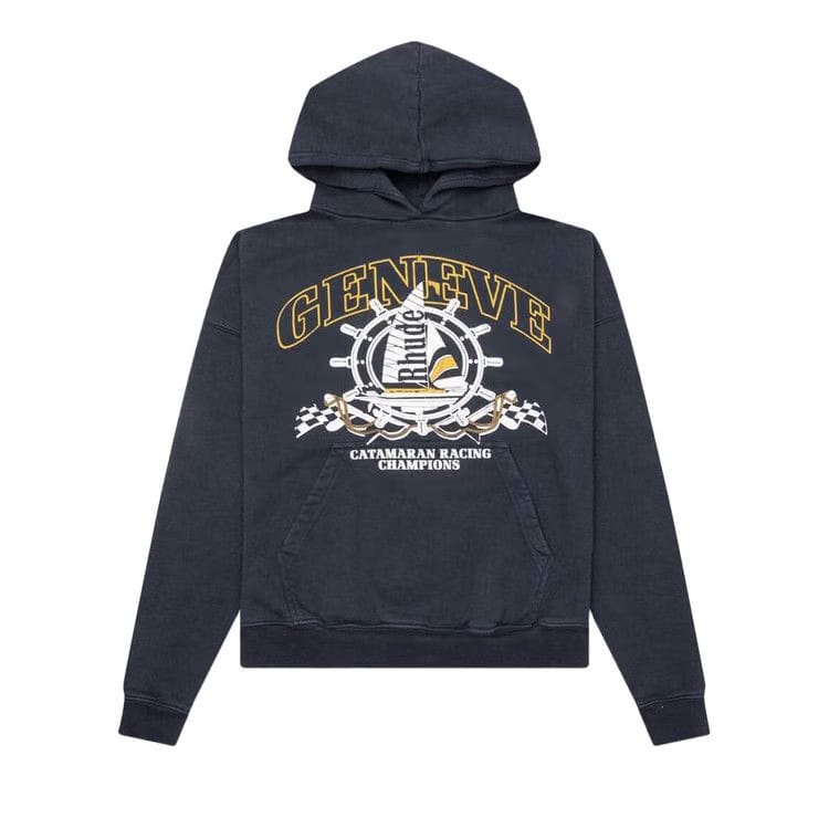 Rhude Geneve Catamaran Hoodie Vintage Black
