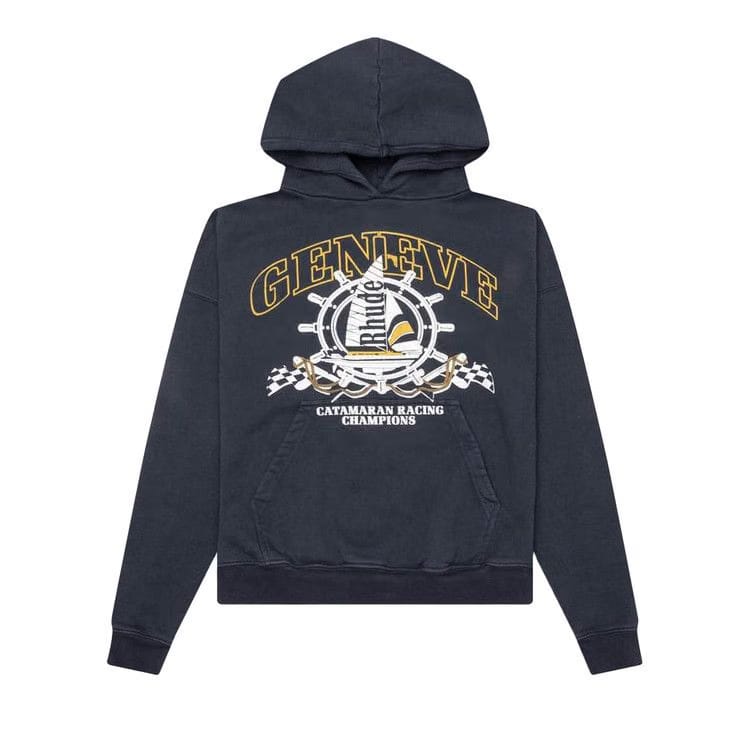Rhude Geneve Catamaran Hoodie Vintage Black