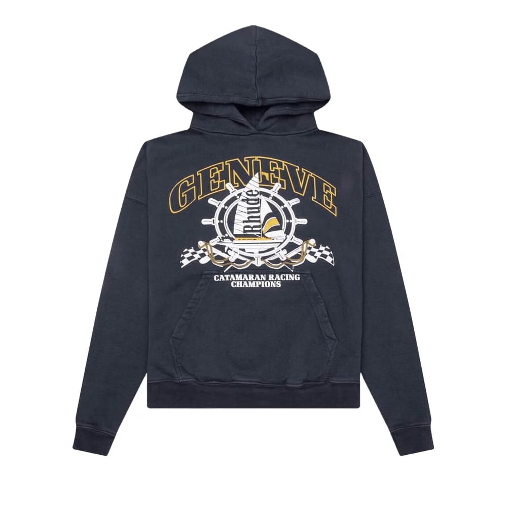 Rhude Geneve Catamaran Hoodie Vintage Black