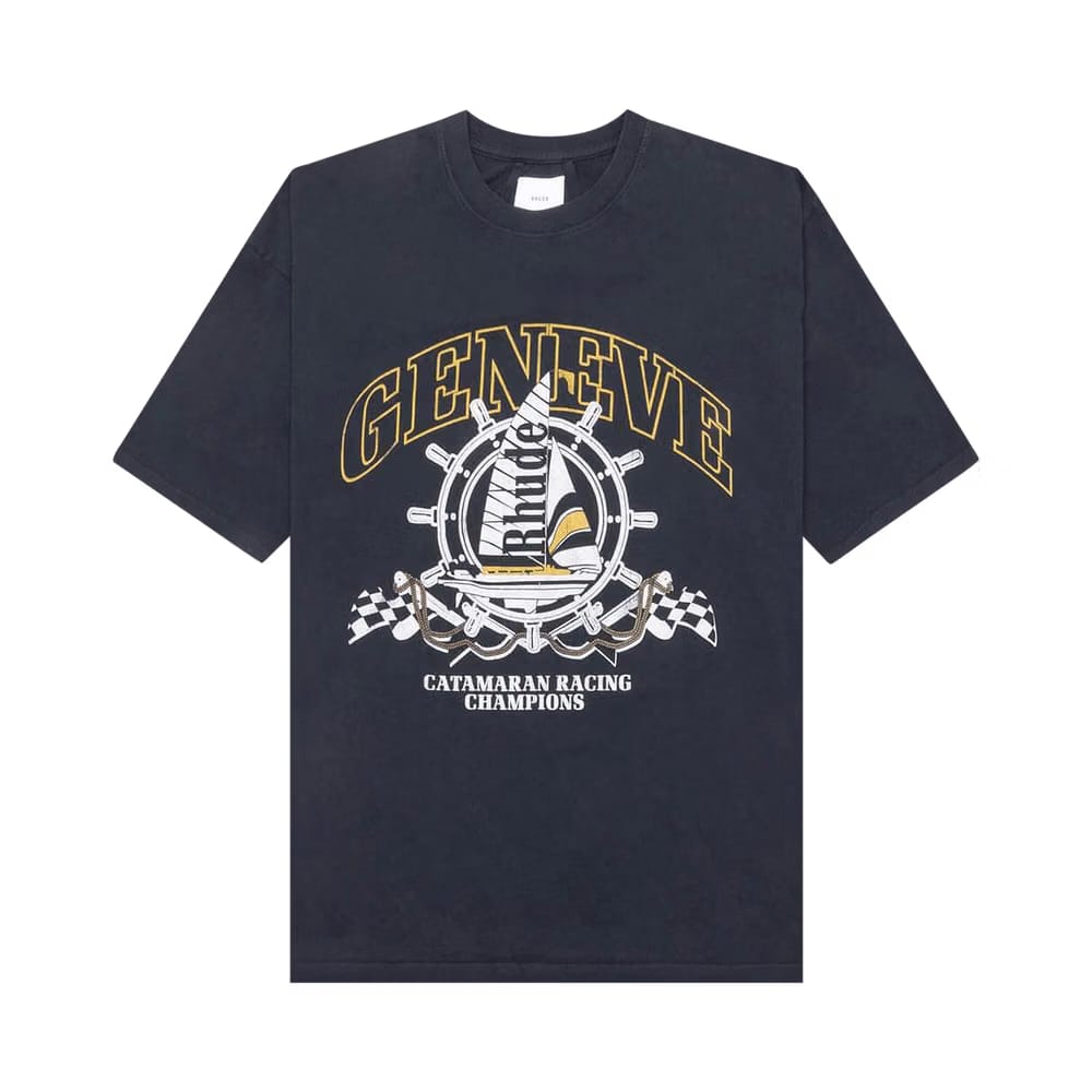 Rhude Geneve Catamaran T-Shirt Vintage Black