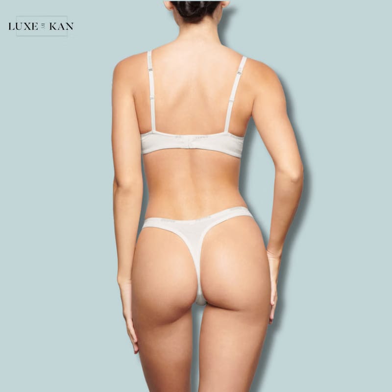Skims Logo Underwire Demi Bra in Stretch-cotton