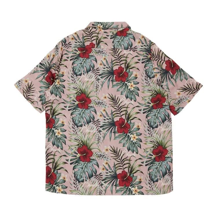 Rhude Hawaiian Logo Rayon Shirt Mauve/Multicolor