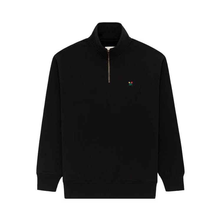 Aimé Leon Dore Crest Quarter Zip Pullover Jet Black