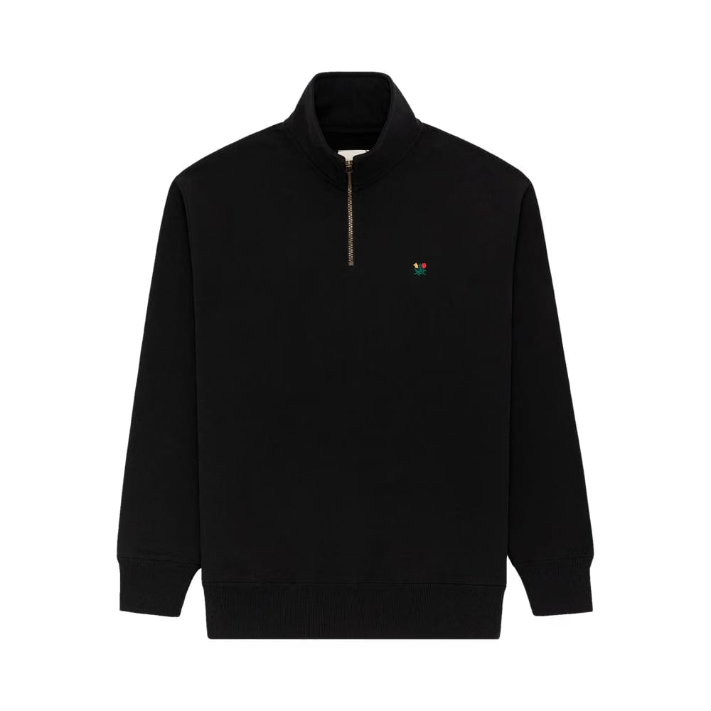 Aimé Leon Dore Crest Quarter Zip Pullover Jet Black