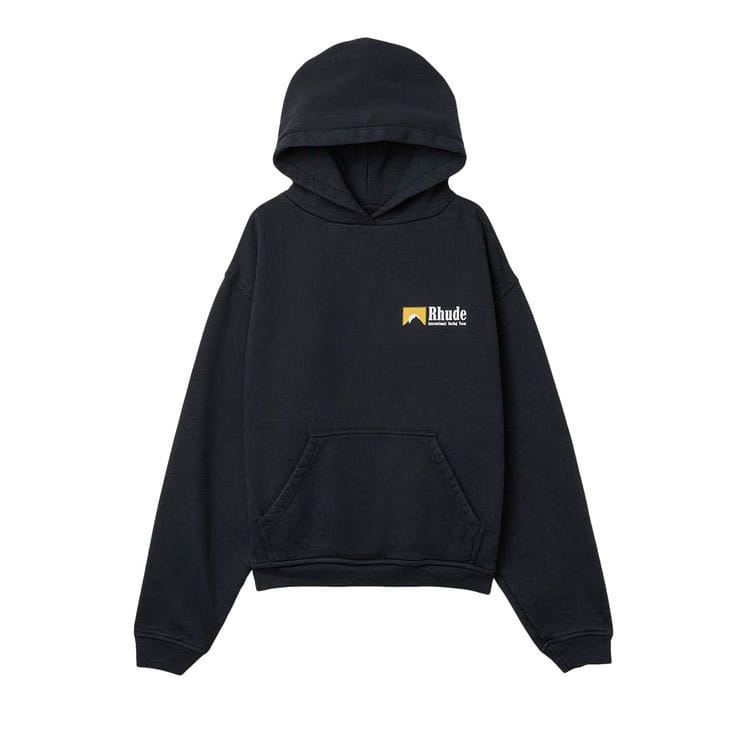 Rhude International Racing Logo Hoodie Vintage Black