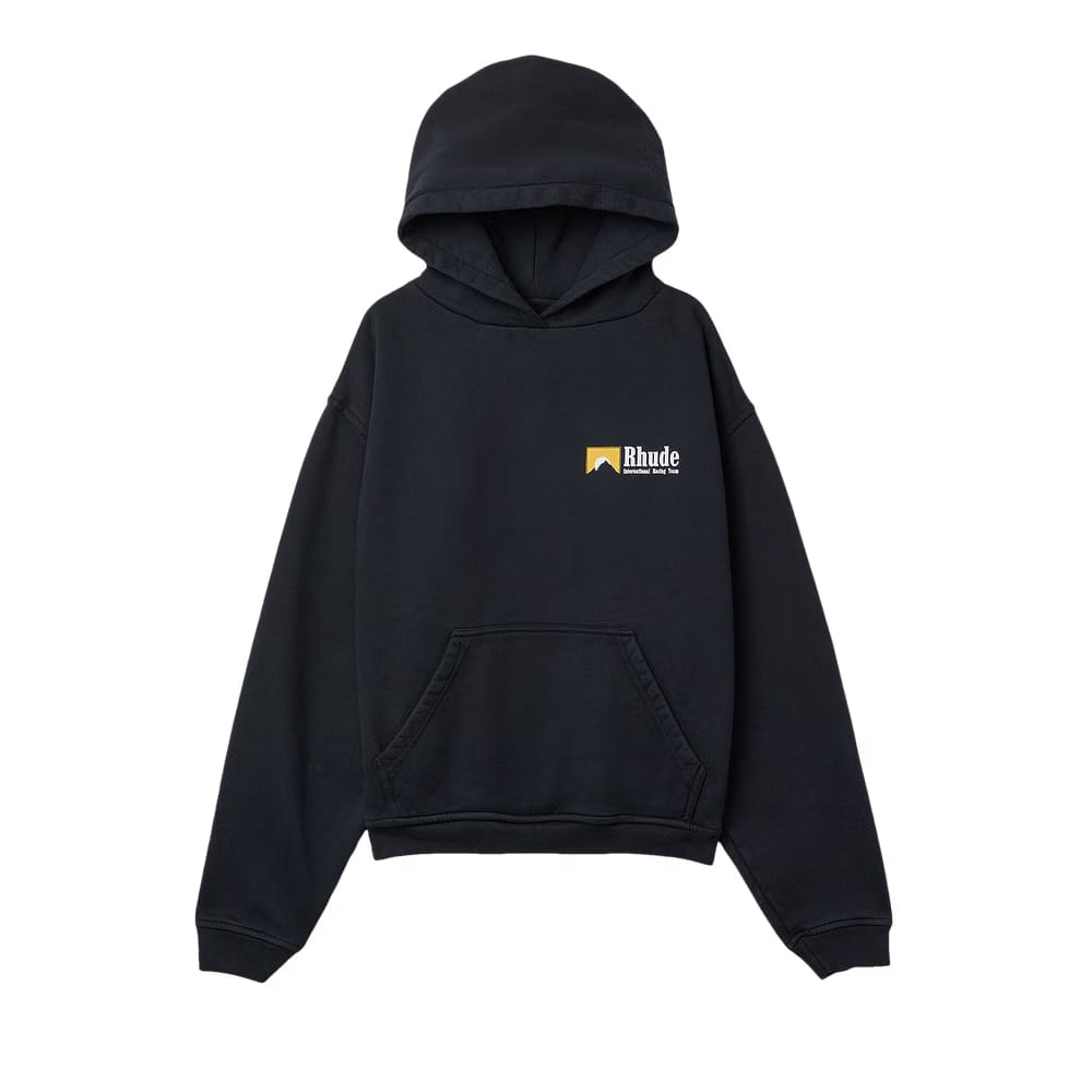 Rhude International Racing Logo Hoodie Vintage Black