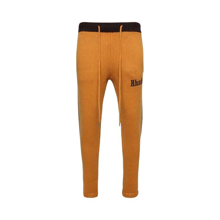 Rhude Knit Track Pant Yellow/Black