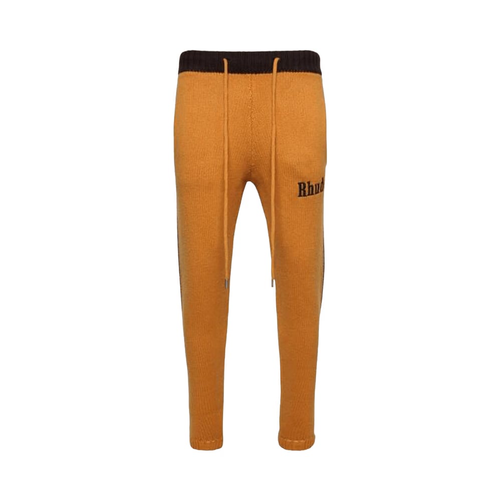 Rhude Knit Track Pant Yellow/Black
