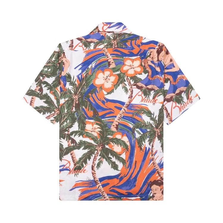 Rhude Le Fleur Linen Shirt Multicolor