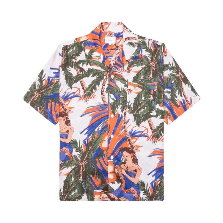 Rhude Le Fleur Linen Shirt Multicolor