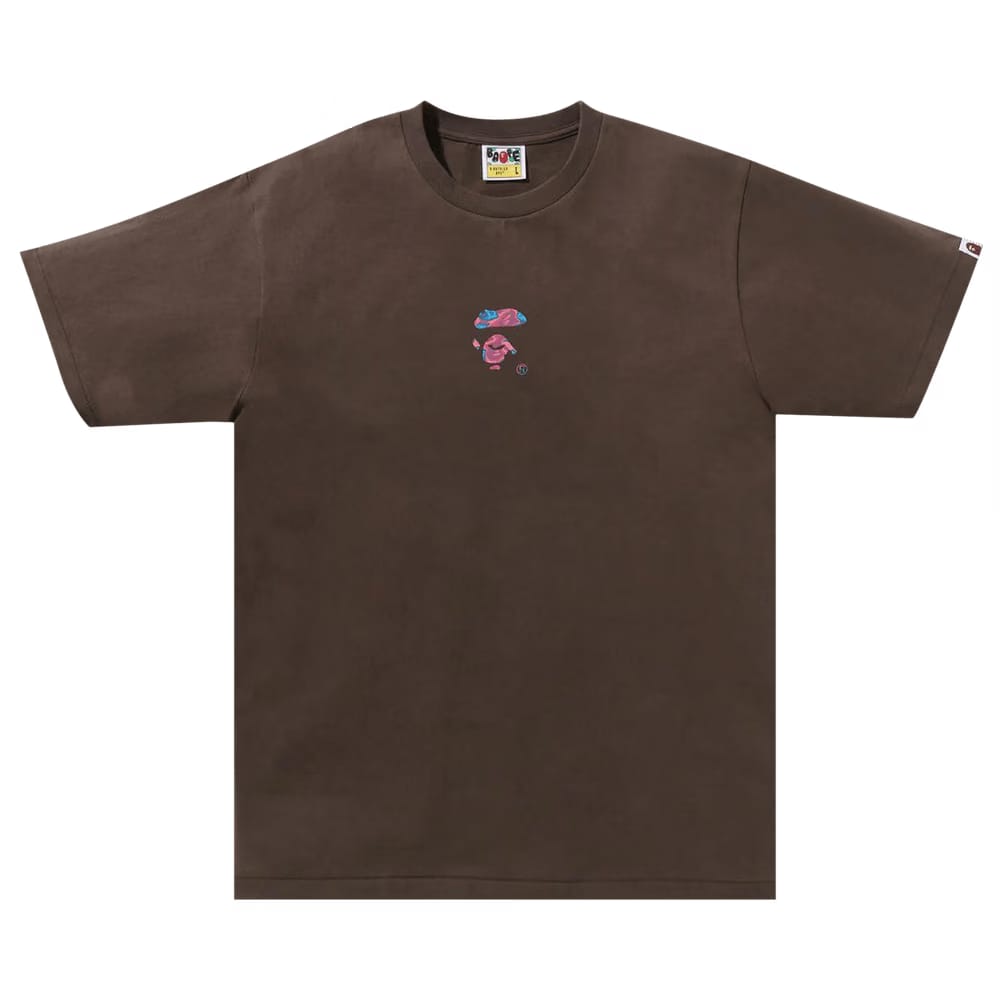 BAPE Liquid Camo Small Ape Face T-Shirt Brown
