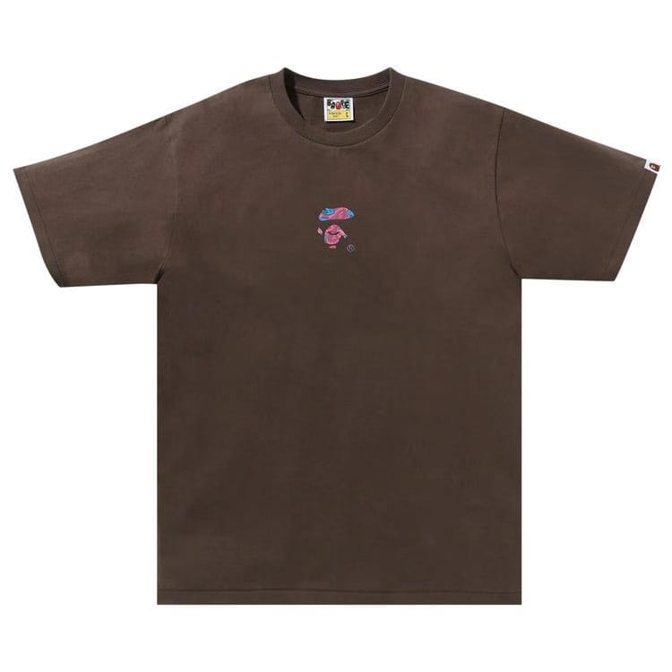 BAPE Liquid Camo Small Ape Face T-Shirt Brown